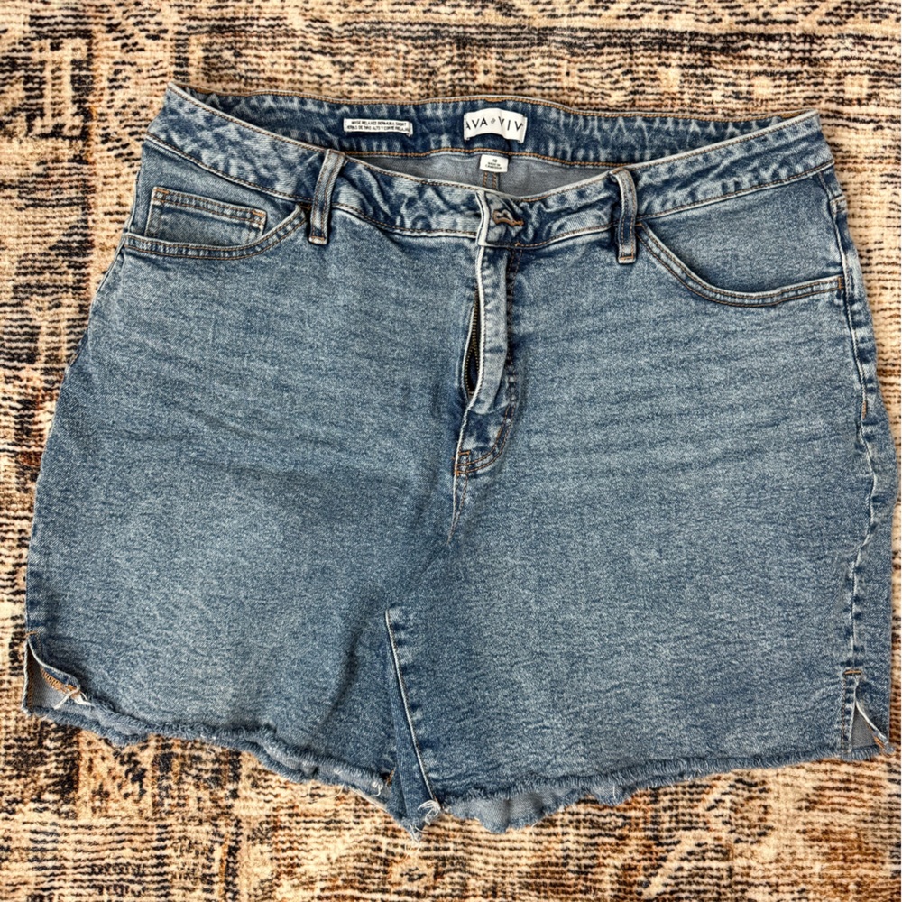 Ava & Viv Light Blue Denim Bermuda Shorts